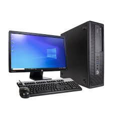 equipo completo cpu hp prodesk 600 g3 sff + monitor hp 19”