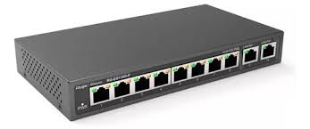 conmutador de sobremesa gigabit de 8
puertos 10/100mbps + 3 puertos con poe+
de 8 puertos disponible!
puerto: 8 puertos poe+ de 10/100 mbps. 2
puertos gigabit no poe. 1 ranura sfp