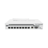 (crs309-1g-8s+in) switch administrable sistema operativo dual, puerto 1g rj45, 8 puertos 10g sfp+ para escritorio