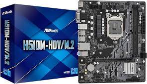 b asrock h510m - hdv m.2 (a v r) ddr4 1200 10a y 11th gen