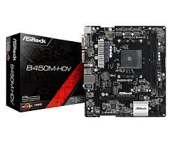 b asrock b450m hdv am4 ddr4 (a v r) ryzen