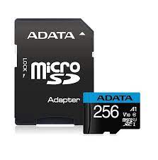 memoria micro sd con adaptador adata class 10 a1 256gb