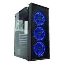 caja masterfox gamer vidrio templado 3 fan rgb