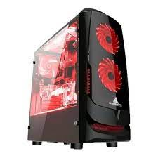 caja iceberg gate 9 negra 3 ventiladores red vidrio