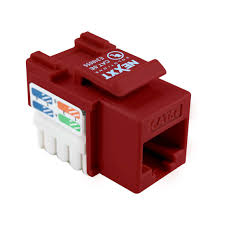 modulo keystone cat6 color rojo