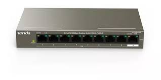 switch poe 8 puertos + 1 puerto uplink 10/100mbps ieee 803,2 af/at 63w