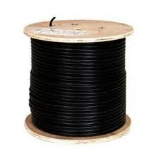 carrete de cable utp interior cat 5e chaqueta color negro x 305
metros cobre/cobre 100% certificado marca get