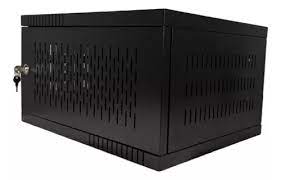 rack para pared 37,5cm x52cm x30 cm, color negro con chapa