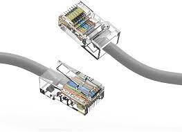 cable de interconexion trenzado cat5e gris 10 pies