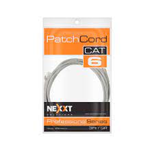 cable de interconexion trenzado cat6 gris 3 pies nexxt