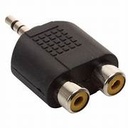 conv plug 3.5mm hembra a 2 x 3.5mm macho audio stereo 15cm xue® garantia 1 año