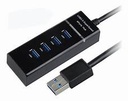 hub usb 3.0 a 1-puerto usb 3.0 y 3-puertos usb 2.0 xue® gris garantia 1 año