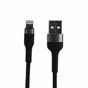 conv usb-a a lightning 2.4a 1.5m color negro braided (carga y datos) garantia 1 año