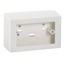 caja 2x4 sobreponer 40mm fondo  
blanca sin tuerca marca dexson