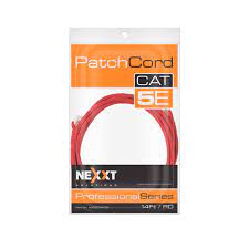 [AB360NXT03] cable de interconexion trenzado cat5e. rojo 3 pies nexxt