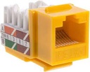 módulo keystone jack rj45 cat5e - tipo 110 - amarillo.