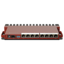 router board, 8 puertos gigabit + 1 puerto poe-out pasivo, 1 puerto sfp, licencia nivel 5 y montaje en rack