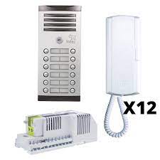 [COLLECTIVE 12] Central de citofonía colectiva, 12 botones para comunicación directa con los
módulos internos (extensiones), lector de proximidad RFID (Mifare) para apertura de
cerradura, Instalación directa a la red AC (100 – 240 V automático), Altavoz Half
duplex, llamadas entre extensiones. Compatible con terminal TDMI 300 y TC 60 ID